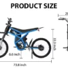 GT73 Fat Tire Electric Bike — Dual 48V Batteries | 2000W Motor | 60km/h Max Speed | Full Suspension Beast - Image 3